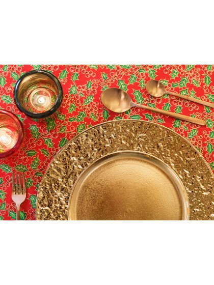 GOLDEN PP HAMMERED CHARGER PLATE DIA 33CM