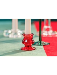 RED TAPER CANDLE HOLDER ROME DIA 5.5CM X 5.5CM