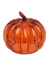 CITROUILLE VERRE ORANGE SIENNA DIA 15.8CM X 14.5CM