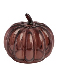 CITROUILLE VERRE BRUN MAPLE DIA 15.8CM X 14.5CM