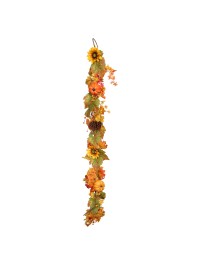 GUIRLANDE AUTOMNALE TOURNESOLS ET CITROUILLES 150CM X 20CM X 12CM