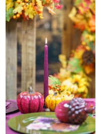 SET 2 BOUGIES FLAMBEAUX PLUM DIA 2.2CM X 25CM