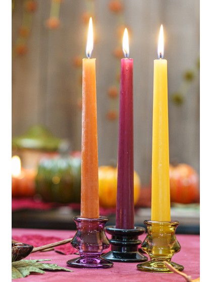 SET 2 BOUGIES FLAMBEAUX JAUNE SUNFLOWER DIA 2.2CM X 25CM