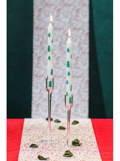SET 2 BOUGIES FLAMBEAUX FANTAISIE DIA 2.2CM X 25CM