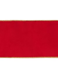 RUBAN VELOURS LUXE ROUGE 12CM X 5M