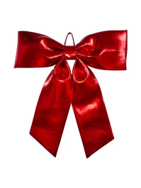 NOEUD JUMBO BRILLANT ROUGE 68CM X 6CM X 82CM