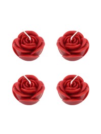 SET 4 KERZEN ROSA ROT DIA 5CM X 3.5CM
