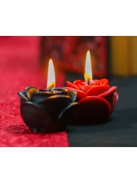 SET 4 KERZEN ROSA ROT DIA 5CM X 3.5CM