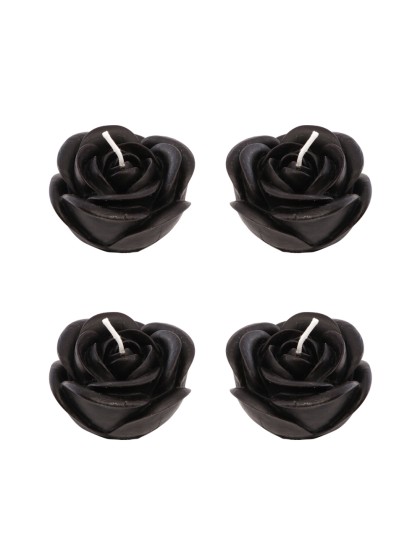 SET 4 KERZEN ROSA SCHWARZ DIA 5CM X 3.5CM