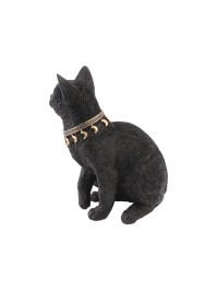POLYRESIN BLACK MYSTIC CAT 23CM X 15.5CM X 28CM