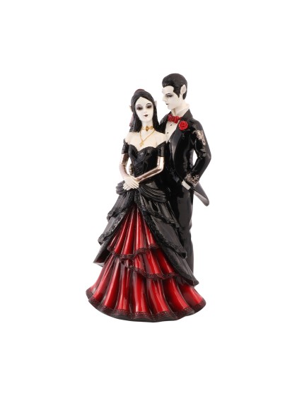 POLYRESIN RED BLOODY VAMPIRES COUPLE STATUE 19.5CM X 15.5CM X 37CM