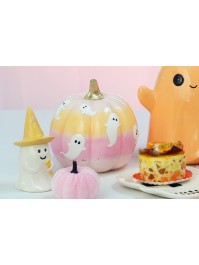CITROUILLE COULEURS DEGRADEES AVEC FANTOMES SUMMERWEEN 14.5CM X 14.5CM X 14.8CM