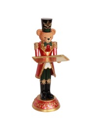 SIR BEAR BARNABEY AVEC PLATEAU 32CM X 33CM X 83.5CM