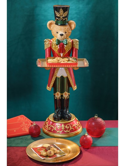 SIR BEAR BARNABEY AVEC PLATEAU 32CM X 33CM X 83.5CM