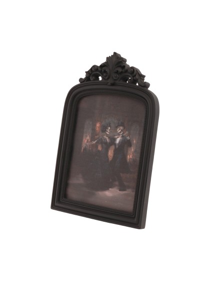 CADRE A POSER RESINE NOIR DANCING SKELETONS 23.6CM X 2CM X 35.5CM