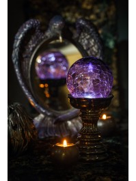 BOULE MAGIQUE LED VIOLET 10CM X 10CM X 22CM