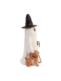 GEIST KUNSTHARZ HUT POINTU MIT HUND AUGEN LED DYNAMIQUES SUMMERWEEN 23.5CM X 20CM X 45.5CM