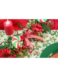 CENTRE DE TABLE PEPPERMINT SWEET 69CM X 20CM X 10CM