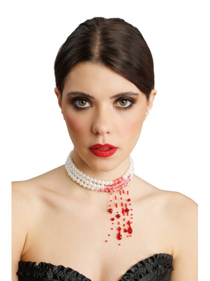 BLOODY PEARLS NECKLACE 31CM X 0.5CM X 11CM