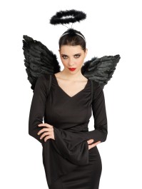 BLACK ANGEL SET - 2 PCS WINGS HEADBAND 65CM X 42CM X 2CM