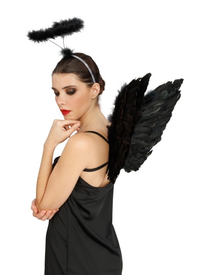 BLACK ANGEL SET - 2 PCS WINGS HEADBAND 65CM X 42CM X 2CM