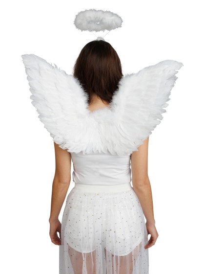 WHITE ANGEL SET - 2 PCS WINGS HEADBAND 65CM X 42CM X 2CM