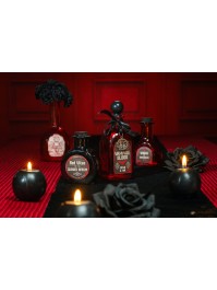 FLAKON RUND GLAS SCHWARZ CURSED SERUM 7.8CM X 4.5CM X 9.5CM
