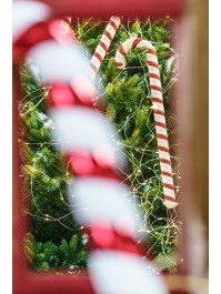 SET 6 CANDY CANES A SUSPENDRE SWEET NOEL 10CM X 2.5CM X 44CM