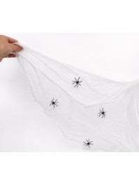SPINNENNETZ WEISS + 4 SPINNE 30GR
