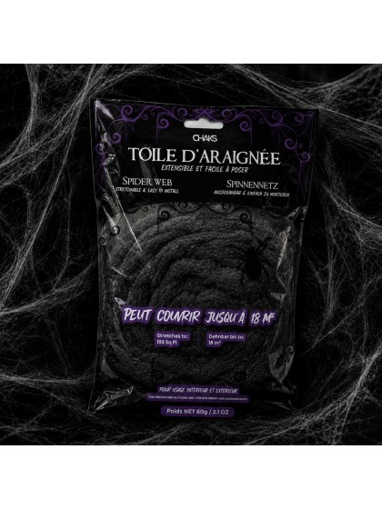 TOILE D’ARAIGNEE NOIRE 60GR