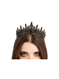 COURONNE DIADEME PIERRES NOIRES GOTHIC QUEEN 16.5CM X 15CM X 6.5CM