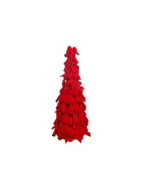 TANNE SCHLEIFEN SAMT ROT DIA 20CM X 60CM