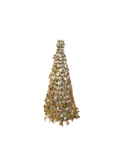 SHINY GOLD BOWS XMAS TREE DIA 20CM X 60CM
