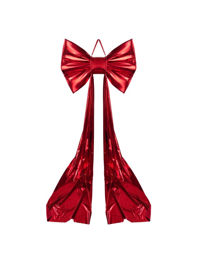 XXL RED SHINY BOW 80CM X 7CM X 220CM