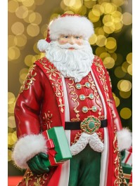 RESIN SANTA WITH GIFTS BAG 32.3CM X 20CM X 46.7CM
