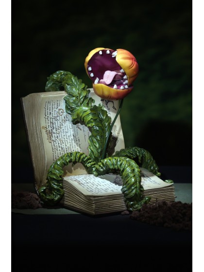 LIVRE RESINE PLANTE CARNIVORE 29CM X 25CM X 29CM