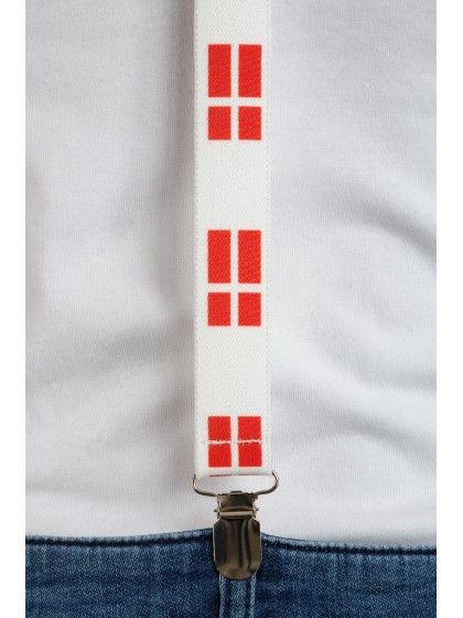SET FAN 3 PCS DANEMARK TRÄGER: 2,5 CM X 0,5 CM X 100 CM FLIEGE: 13 CM X 1,5 CM X 7 CM BRILLE: 14,5 CM X 4,5 CM