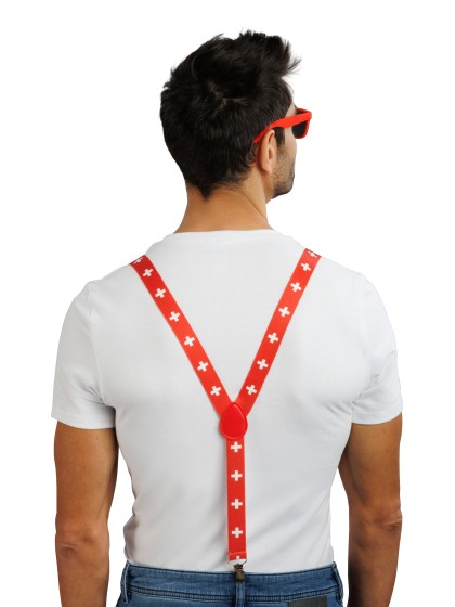 KIT SUPPORTER 3 PCS SUISSE BRETELLES: 2.5CM X 0.5CM X 100CMNOEUD PAPILLON: 13CM X 1.5CM X 7CMLUNETTES: 14.5CM X 4.5CM