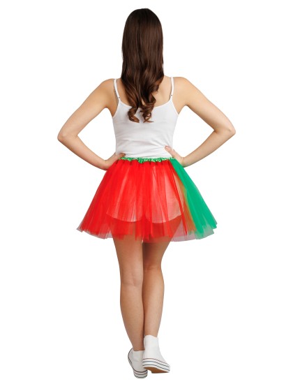 TUTU SUPPORTER ROUGE ET VERT TU - 39CM