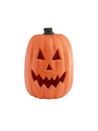 CITROUILLE PLASTIQUE AVEC LED 28CM X 20CM X 38CM