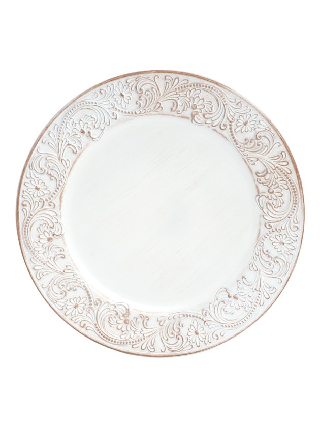 SOUS-ASSIETTE PP RELIEF VIENNA BLANCHE DIA 33CM X 1.5CM