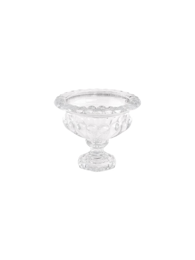 CLEAR FLORENCE GLASS VASE DIA 19.5CM X 16CM