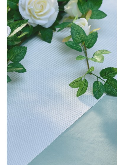 WHITE ALMA TABLE RUNNER 28CM X 3M