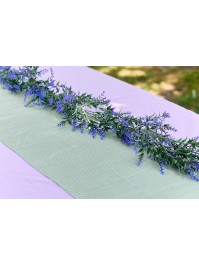 CHEMIN DE TABLE ALMA VERT SAUGE 28CM X 3M