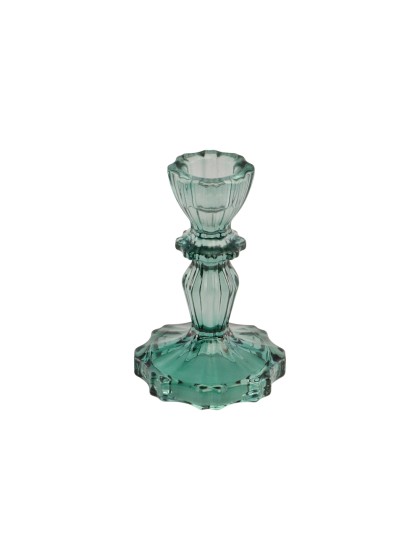 BOUGEOIR VERRE FLAMBEAU SIENNA EUCALYPTUS DIA 7.5CM X 11CM