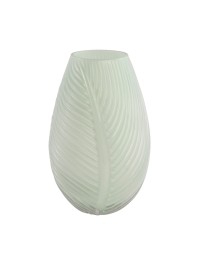 EUKALYPTUS GLAS-VASE RELIEFFOLIE DIA 15CM X 23.5CM