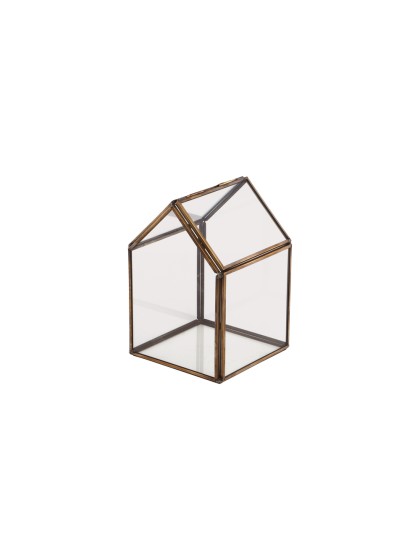 SERRE VERRE ET METAL GARDEN 9CM X 9CM X 13CM