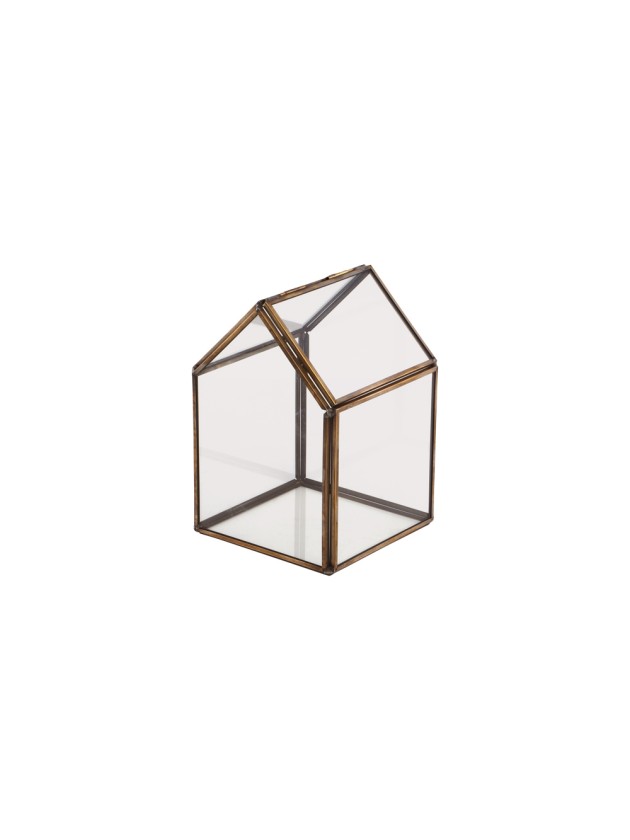 SERRE VERRE ET METAL GARDEN 9CM X 9CM X 13CM