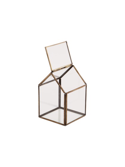 GARDEN METALL UND GLASS TERRARIUM 9CM X 9CM X 13CM