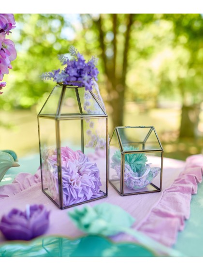 SERRE VERRE ET METAL GARDEN 9CM X 9CM X 13CM